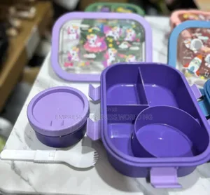 Kid's Partitioned Lunch Box Plastic