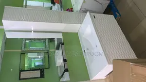 Textured White Vanity Cabnt Wit Integrated Basin Sid Storage