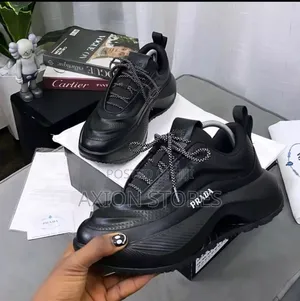 High Sole Prada Fashion Sneakers