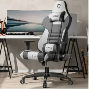 Ergonomic Furgle Gaming Chair With Footrest - Black White