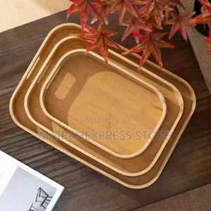 3set Bamboo Serving Tray Set