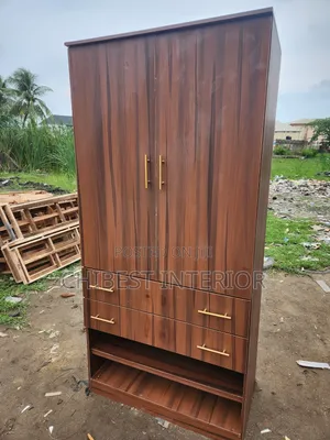 Luxury Two Doors Wardrobe Made With HDF Wood.