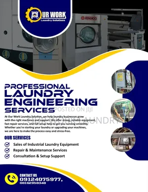 Repair,.Sales and Maintenance of Industrial Laundry Equipment