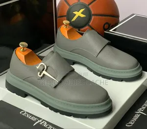 Cesare Paciotti Grey Monk Shoes