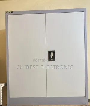 Grey Metal Office Cabinet With Tow Door