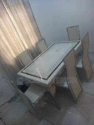 Classic Marble Dining Table 6 Chairs