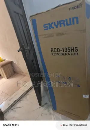 Brand New Skyrun 195l Refrigerator – Fast Cooling, Low Power