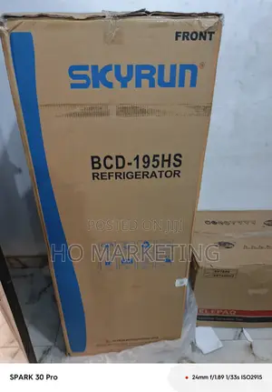 Skyrun 195l Double Door Fridge – 100% Cooling- BCD-195hs
