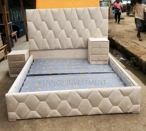 6 by 6 Upholstery Bedframe With 2 Bedsides