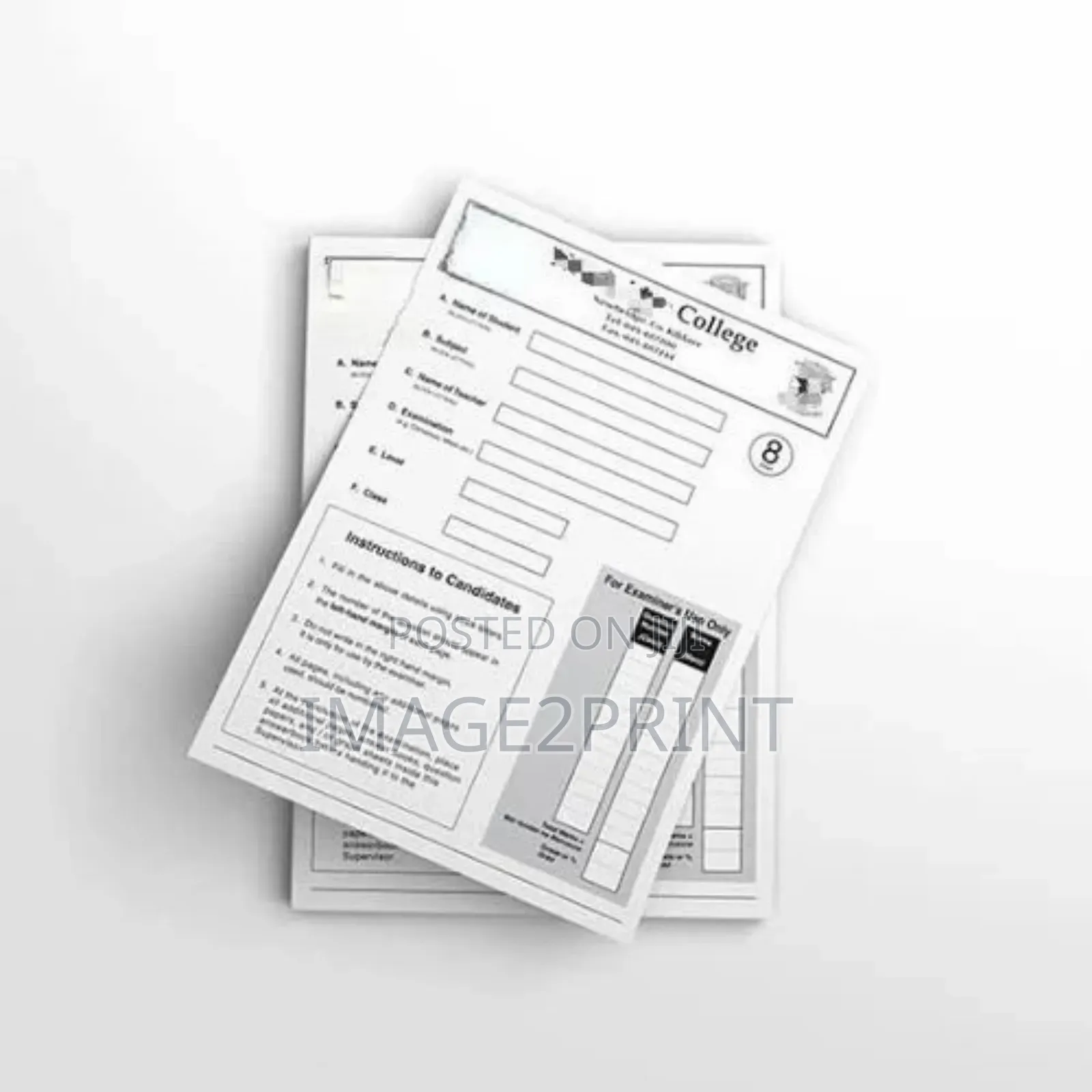 Exam Answer Booklets Printing