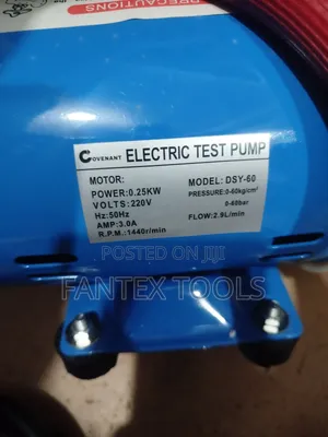 Electric Testing Pump.60 Bar.