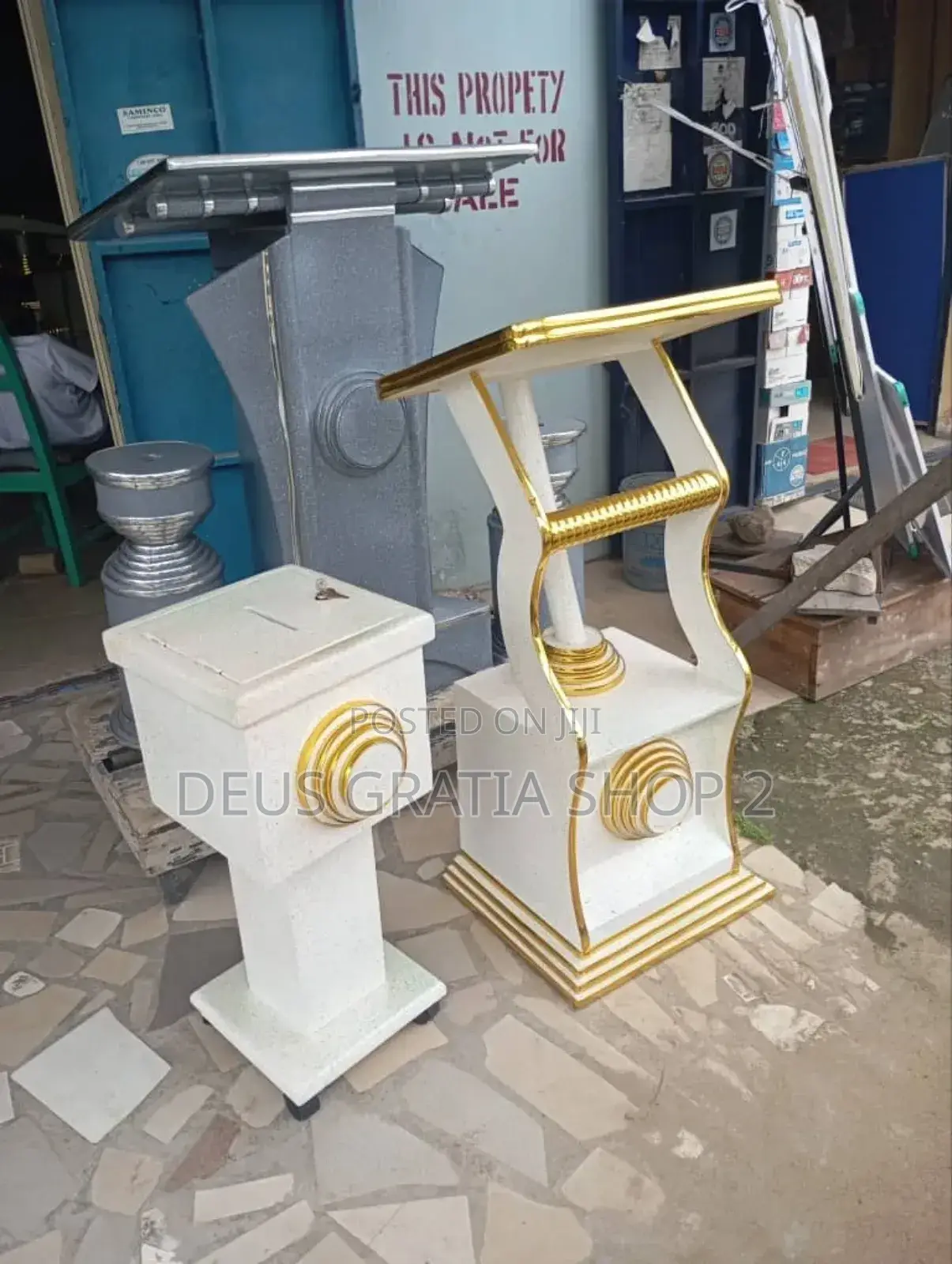 Pulpit and Tithe Box