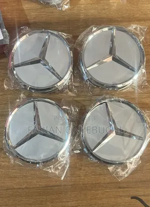 Silver Mercedes Benz Tyre Rim Covers