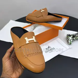 Hermes Quality Luxury Men Half Shoe