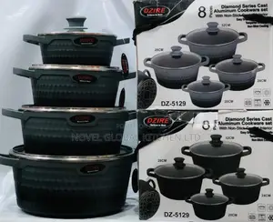 8 Pieces Diamond Series Cast Aluminium Cookware Set