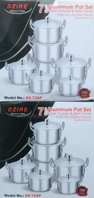 7 Pieces Aluminium Pot Set
