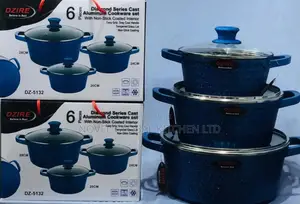 6 Pieces Diamond Series Cast Aluminium Cookware Set