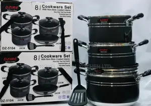 8 Pieces Cookware Set With Non-Stick Coated Interior