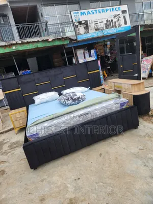 Black Standard 6by6 Set of Bed.