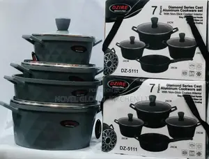 7pieces of Diamond Series Cast Aluminium Cookware Set