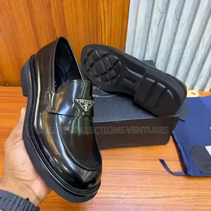 Prada Brushed Leather Wetlooks Loafers Farfetch Id: