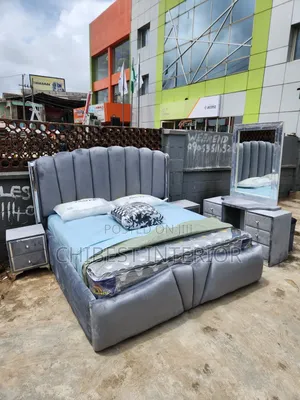 Luxury Grey 6by6 Bed Used in Homes, Hotels.