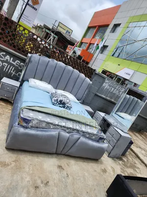 Grey Padded 6by6 Set of Bed.