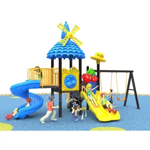 Large Outdoor Swing and Slide Combination