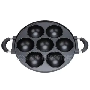 7 Hole Non-Stick Masa Cake Pan With Cover