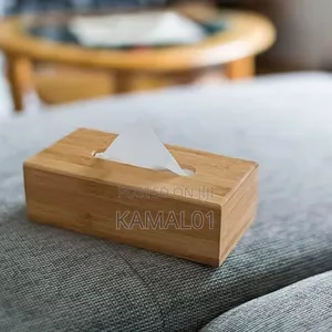 Bamboo Tissue Box Holder