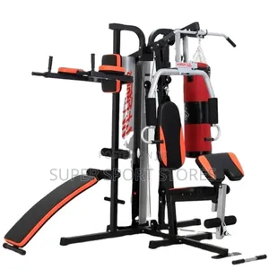 3 Station Gym With Punching Bag