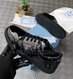Prada Luxury Black Lace Up Shoe