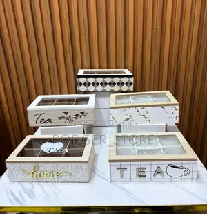 6-Slot Teabox . Wooden Box Storage for Your Teas