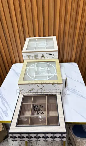 9-Slot Teabox . Wooden Box Storage for Your Teas and Tea