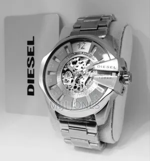 "Diesel Inspired Silver Chain Watch" 10 Bar