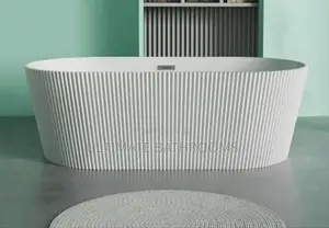 Luxury 1.7m White Acrylic Bathtub With Overflow