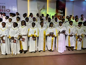 Cream White / Gold Choir Robes Bulk Rental