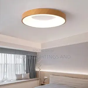Modern Minimalist Wood Ceiling Light 500mm (Gold)