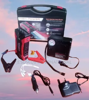 Emergency Car Battery Jump Starter With Air Tyre Pump 12v