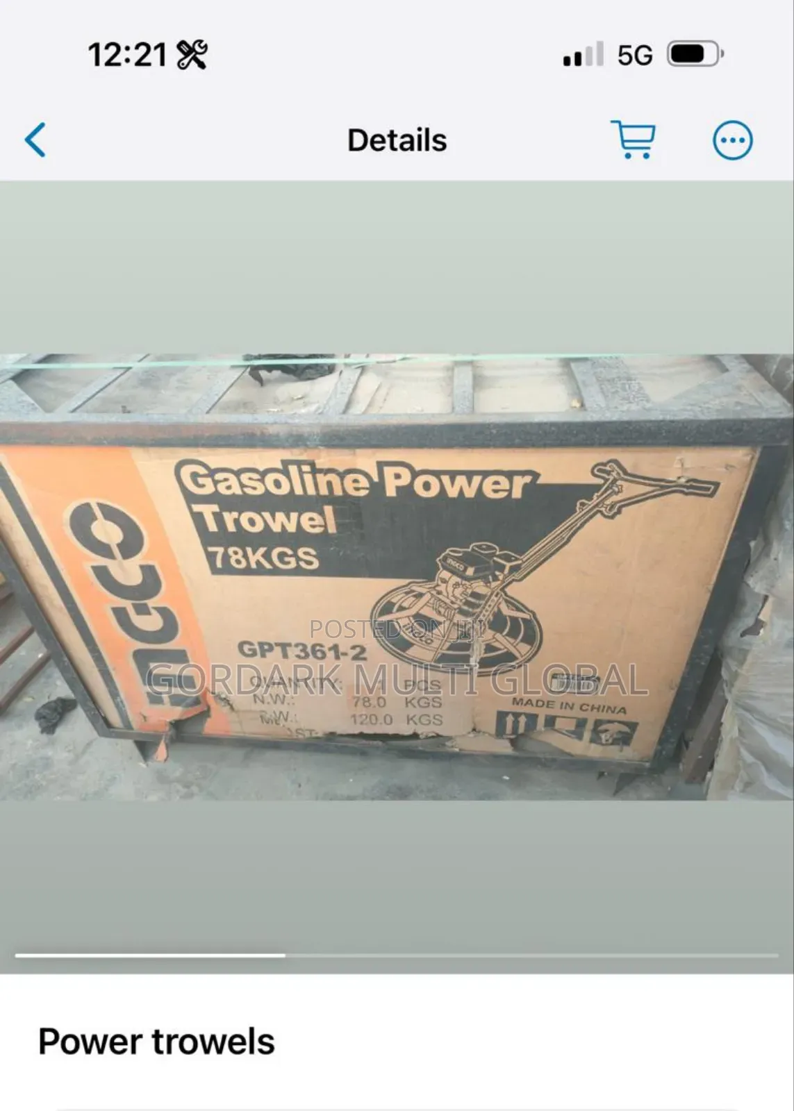 Gasoline Power Trowel
