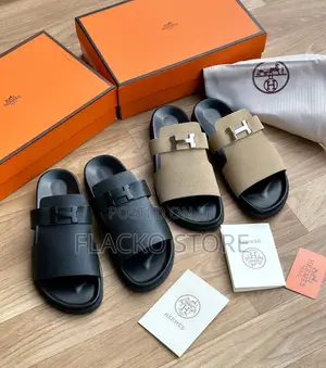 Original Hermes Leather Slip Ons