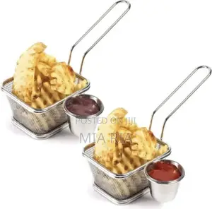 Chips Basket With Sauce Bowl