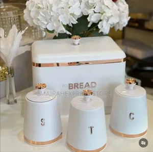 4 in 1 Bread Bin, Tea, Sugar and Coffee Set N55,000