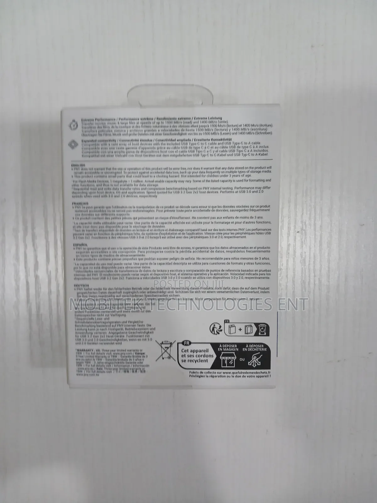 Pny 1tb External Ssd Storage Solid/ Samsung (1,500mb/S)