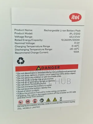10kw Itel Lithium Battery
