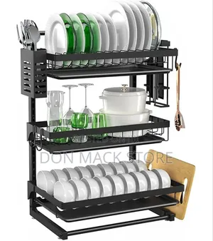 3 Tier Dish Rack With Utensils Holder