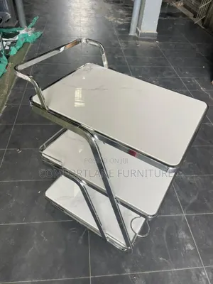 Wine Trolley With Marble Top