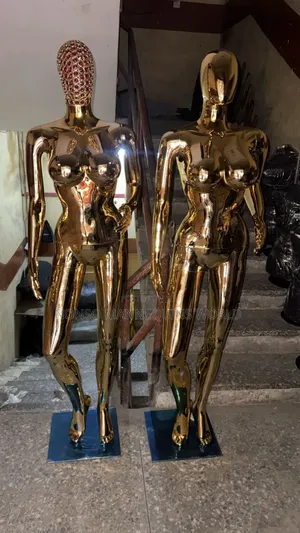 Net Head & Plain Head Female Size 12 Gold Chrome Mannequin