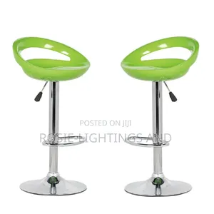 Abs Plastic Swivel Bar Stools -Lemon Green (Set of 2)