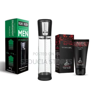 Penis Rechargeable Pump And Titan Gel For Penis Enlargement